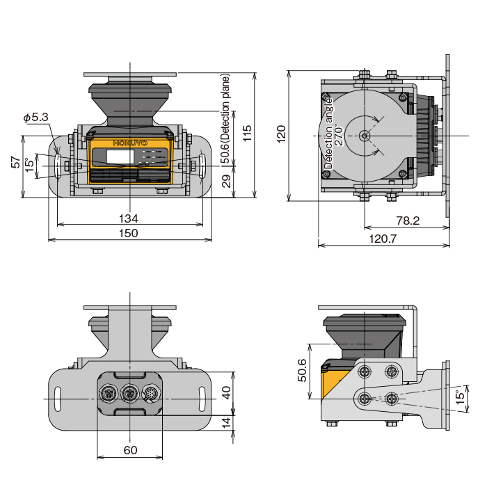 UAM-05LECA-T301 [Connection at the back] (with Rear Bracket & Cover Bracket)
